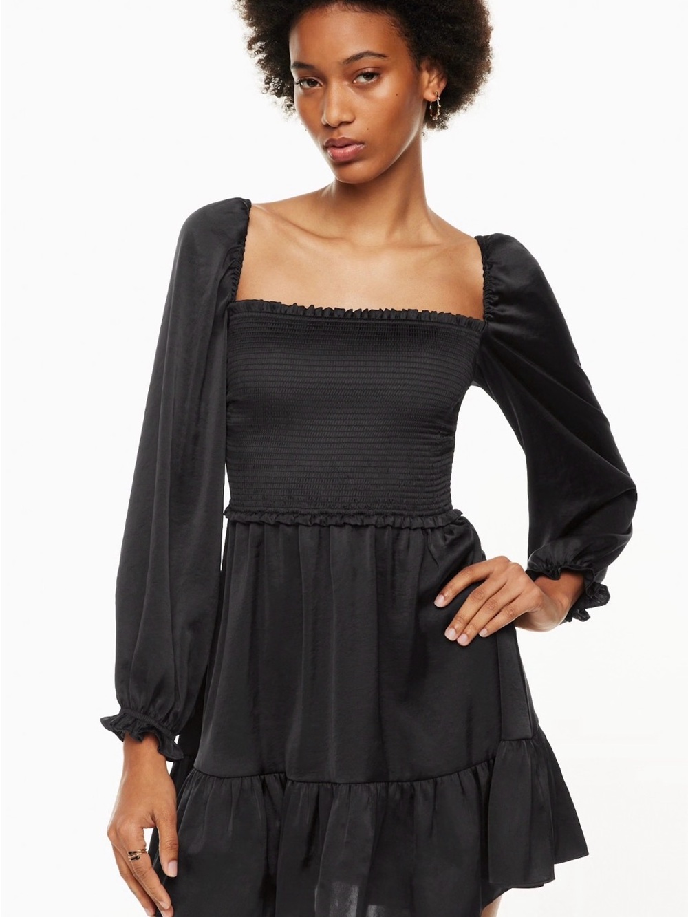 Aritzia Tempest Satin Mini Dress